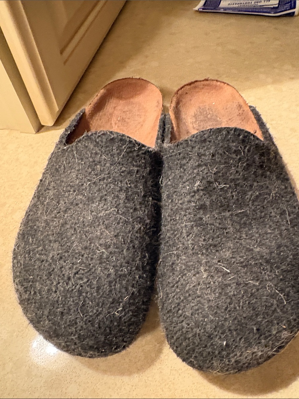 Gray Felt Ladies Birkenstock 38
